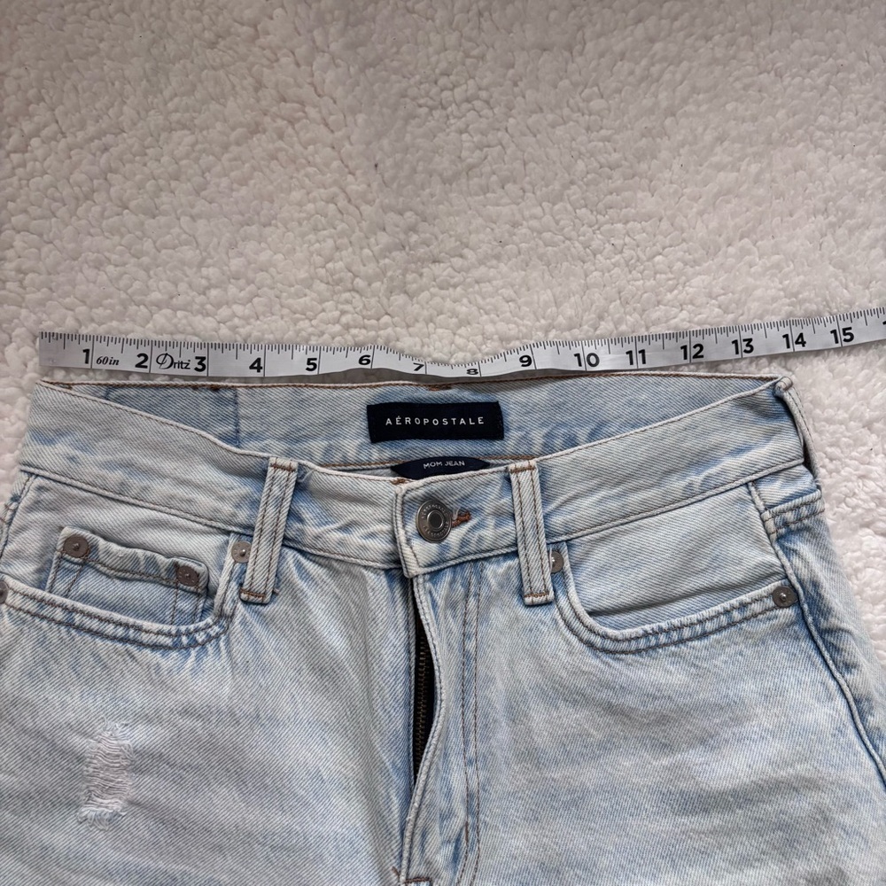 ⭐️⭐️⭐️Aeropostale Light Blue Mom Jeans - Picture 6 of 8